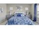 Main bedroom with blue and white bedding and plenty of natural light at 15201 S 183Rd Dr, Goodyear, AZ 85338