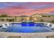 Relaxing pool and spa with integrated seating and a tranquil atmosphere at 15201 S 183Rd Dr, Goodyear, AZ 85338