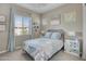 Charming bedroom with floral bedding and a window seat at 15201 S 183Rd Dr, Goodyear, AZ 85338