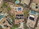 Aerial view of house with pool and solar panels at 15201 S 183Rd Dr, Goodyear, AZ 85338