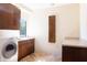 Bright laundry room with modern appliances and cabinets at 10648 E Greythorn Dr, Scottsdale, AZ 85262