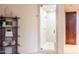 Spa-like shower with glass enclosure and modern fixtures at 10648 E Greythorn Dr, Scottsdale, AZ 85262