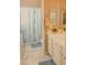 Bathroom with shower/tub combo and double vanity at 27002 W Oraibi Dr, Buckeye, AZ 85396