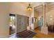 Bright entryway with stained glass and hardwood floors at 2544 E Denton Ln, Phoenix, AZ 85016