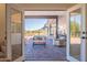 Private patio with seating area and mountain views at 3939 S Veronica Ln, Gold Canyon, AZ 85118