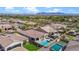 Aerial view of neighborhood with mountain backdrop at 10737 E Simone Ave, Mesa, AZ 85212