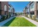 Artificial turf lawn area in a modern community at 142 E Hearne Way, Gilbert, AZ 85234