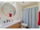 Clean bathroom with updated vanity and shower/tub combo at 1448 E Poncho Ln, San Tan Valley, AZ 85143