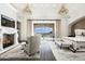 Spacious Primary bedroom with fireplace, access to balcony and stunning views at 11200 E Canyon Cross Way, Scottsdale, AZ 85255