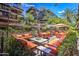 Outdoor patio with seating and fountain at 7161 E Rancho Vista Dr # 6001, Scottsdale, AZ 85251