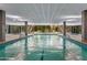 Indoor swimming pool with tiled floor at 7161 E Rancho Vista Dr # 6001, Scottsdale, AZ 85251