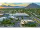 Aerial view of a shopping center with restaurants and parking at 7161 E Rancho Vista Dr # 6001, Scottsdale, AZ 85251