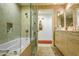 Spa-like bathroom with soaking tub and walk-in shower at 7161 E Rancho Vista Dr # 6001, Scottsdale, AZ 85251