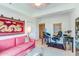 Relaxing living room with a comfortable sofa and work area at 7161 E Rancho Vista Dr # 6001, Scottsdale, AZ 85251