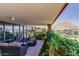 Spacious balcony with seating and mountain views at 7161 E Rancho Vista Dr # 6001, Scottsdale, AZ 85251