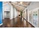 Living room with hardwood floors, fireplace, and high ceilings at 6120 N 31St Ct, Phoenix, AZ 85016