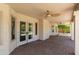 Covered patio with brick pavers and french doors at 15828 N 10Th Pl, Phoenix, AZ 85022