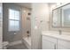 Clean bathroom featuring a walk-in shower and white vanity at 0 W Pima Rd, Maricopa, AZ 85139