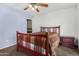 Bedroom with a double bed, nightstand and ceiling fan at 6565 N 19Th Ave # 21, Phoenix, AZ 85015