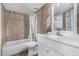 Clean bathroom with a shower/tub combo, sink, and white vanity at 6565 N 19Th Ave # 21, Phoenix, AZ 85015