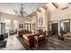 Elegant community clubhouse lobby with fireplace and comfortable seating at 1451 E Palm Beach Dr, Chandler, AZ 85249