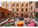 Community courtyard with seating, grill, and plants at 114 W Adams St # 808, Phoenix, AZ 85003