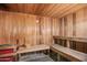 Relax in this well-maintained sauna with wooden benches and a bucket at 114 W Adams St # 808, Phoenix, AZ 85003