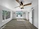 Main bedroom with carpet flooring and ceiling fan at 1081 W 1St St # 7, Tempe, AZ 85281