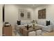 Sophisticated living room with a sectional sofa and stylish coffee table at 18720 N 101St St # 2016, Scottsdale, AZ 85255