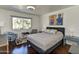 Comfortable bedroom with a queen bed and stylish decor at 4525 N 66Th St # 48, Scottsdale, AZ 85251