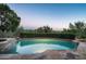 Stunning pool at twilight reflecting the sky at 10626 E Palo Brea Dr, Scottsdale, AZ 85262
