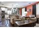 Modern kitchen with island and breakfast bar at 161 N Silverwood Dr, Casa Grande, AZ 85122