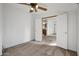 Bedroom with access to kitchen and ceiling fan at 535 S Alma School Rd # 45, Mesa, AZ 85210
