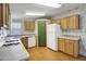 Kitchen area with white appliances and wood cabinets at 535 S Alma School Rd # 45, Mesa, AZ 85210