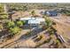 Aerial view of a house with desert landscaping and mountain backdrop at 4532 E Superstition Blvd, Apache Junction, AZ 85119