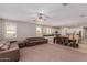Open living room with kitchen and dining area view at 17986 W Fulton St, Goodyear, AZ 85338
