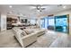 Open living space with large sliding glass doors leading to the pool at 4145 S Zephyr --, Mesa, AZ 85212