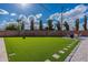 Artificial turf backyard with seating area at 6514 N 85Th Pl, Scottsdale, AZ 85250