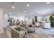 Open concept living room with a view into the kitchen and dining area at 6514 N 85Th Pl, Scottsdale, AZ 85250