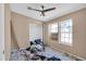 Bedroom with window, closet, and ceiling fan at 3718 S 379Th Ave, Tonopah, AZ 85354