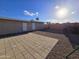 Spacious backyard with storage shed and paved patio area at 206 N 5Th St, Avondale, AZ 85323