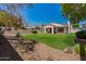 Spacious backyard with grassy lawn, mature trees, and gravel landscaping at 2223 E Branham Ln, Phoenix, AZ 85042
