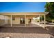 Covered patio and gravel backyard at 9327 E Sun Lakes Blvd, Sun Lakes, AZ 85248