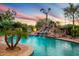 Resort-style pool and spa with a stunning waterfall feature at 10050 N 58Th Pl, Paradise Valley, AZ 85253