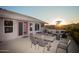 Large patio with dining table and mountain views at 5960 E Grapevine Rd, Cave Creek, AZ 85331