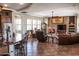 Open floor plan with living room and kitchen at 10683 E Saddle Blanket Trl, Gold Canyon, AZ 85118