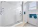 Clean bathroom with a walk-in shower and modern fixtures at 4707 S Avitus Ln, Mesa, AZ 85212