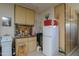 Workshop area in garage with workbench and storage cabinets at 18364 N Diamond Dr, Surprise, AZ 85374