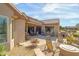Outdoor patio with seating area and fire pit at 18364 N Diamond Dr, Surprise, AZ 85374