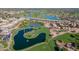 Aerial view of community with golf course and water features at 7869 E Horseshoe Ln, Scottsdale, AZ 85250
